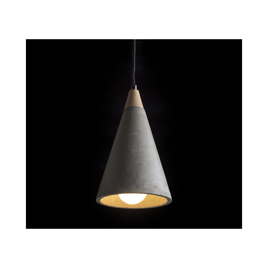 RED - Design Rendl - R12380 - Lühter HEIDI 1xE27/28W/230V betoon/puit