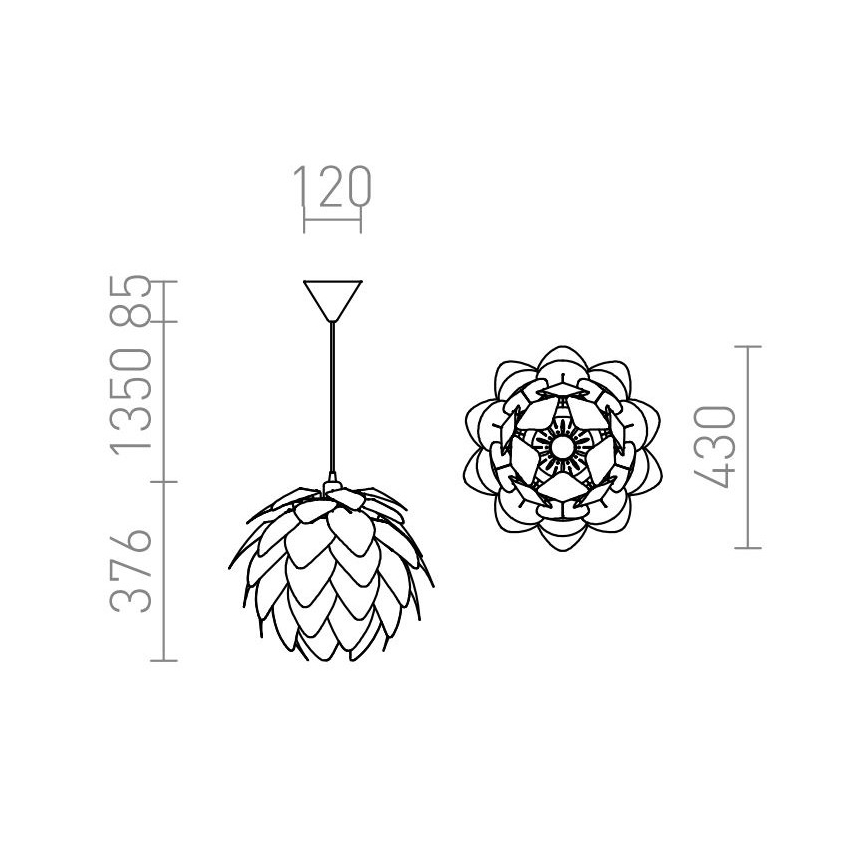 RED - Design Rendl - R12381 - Lühter ENCOMBRE 1xE27/42W/230V