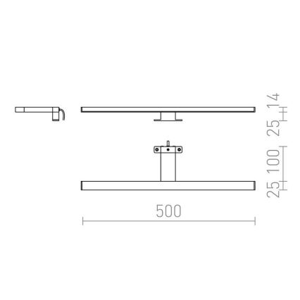 RED - Design Rendl - R12400 - LED Vannitoa peeglivalgusti BALEA LED/7W/230V IP44