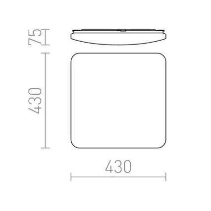 RED - Design Rendl - R12437 - LED Laevalgusti SEMPRE LED/36W/230V ruut