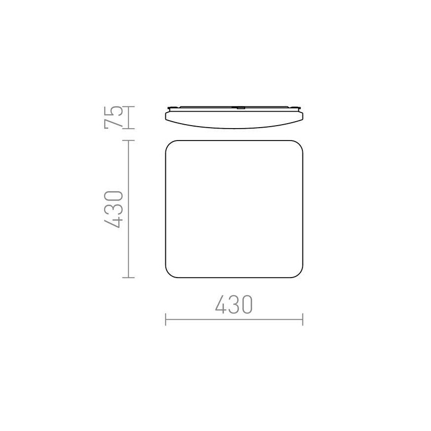 RED - Design Rendl - R12437 - LED Laevalgusti SEMPRE LED/36W/230V ruut