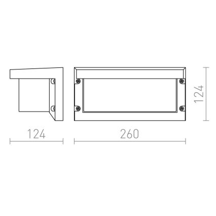 RED - Design Rendl- R12561 - Väli seinavalgusti HIDE 1xE27/18W/230V IP54