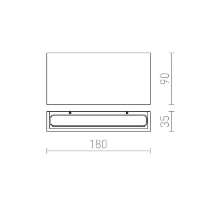 RED - Design Rendl - R12573 - LED Väli seinavalgusti TORINO 2xLED/5W/230V IP54