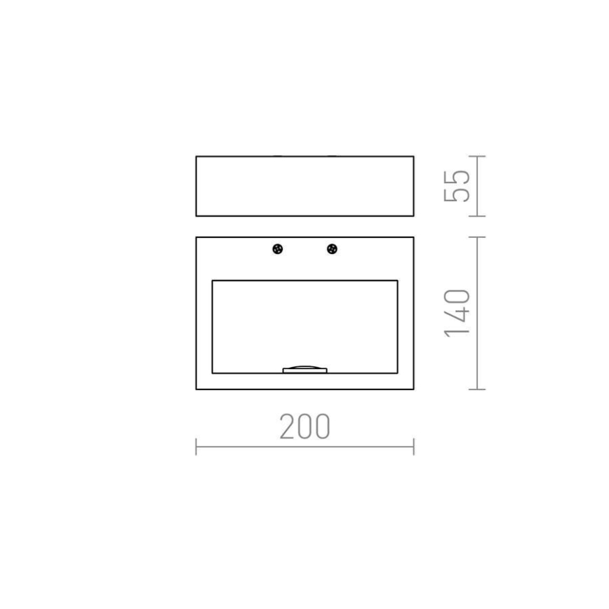 RED - Design Rendl - R12595 - LED Seinavalgusti NEMAN LED/10W/230V