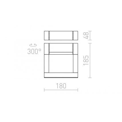 RED - Design Rendl - R12623- LED Väli seinavalgusti AQUE LED/8W/230V IP54