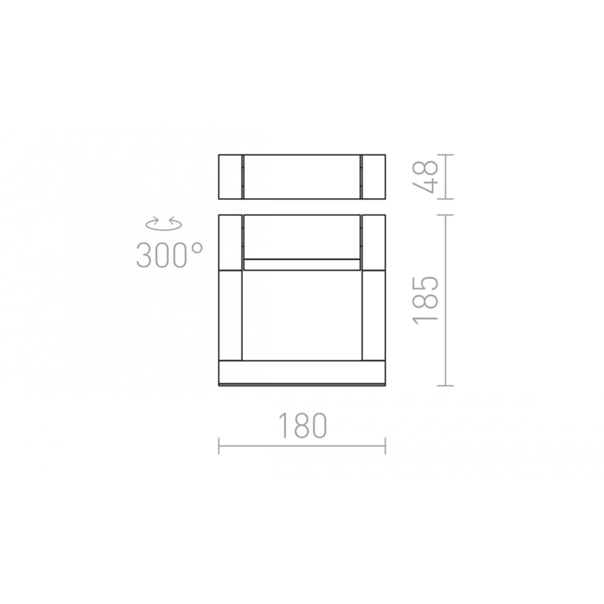RED - Design Rendl - R12623- LED Väli seinavalgusti AQUE LED/8W/230V IP54