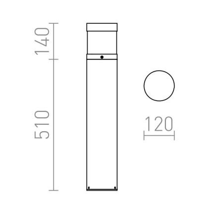 RED - Design Rendl - R12626 - LED Välivalgusti ABAX LED/15W/230V IP54 antratsiit