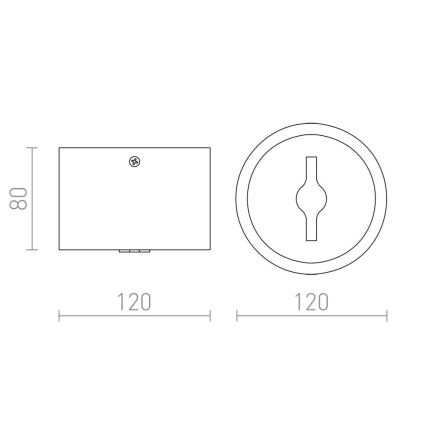 RED - Design Rendl-R12634 - LED Hämardatav kohtvalgusti KELLY 15W/230V must