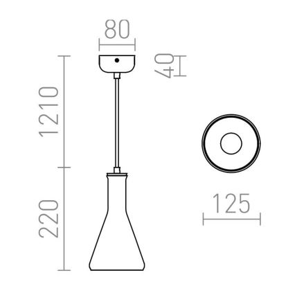 RED - Design Rendl - R12663 - Lühter PULIRE 1xE14/28W/230V