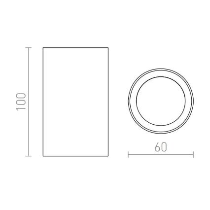 RED - Design Rendl - R12667 - Kohtvalgusti GAYA 1xGU10/35W/230V valge