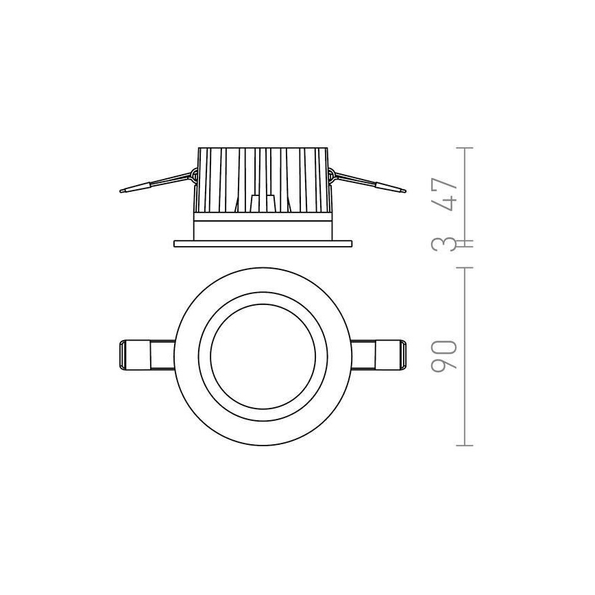 RED - Design Rendl - R12716 - LED Vannitoa süvistatav valgusti TOLEDO 8W/230V IP44