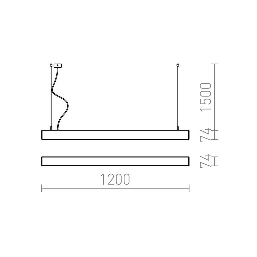RED - Design Rendl - R12721 - LED Lühter PESANTE LED/40W/230V must