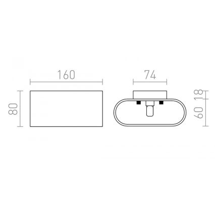 RED - Design Rendl - R12743 - Seinavalgusti MARIO 1xG9/33W/230V