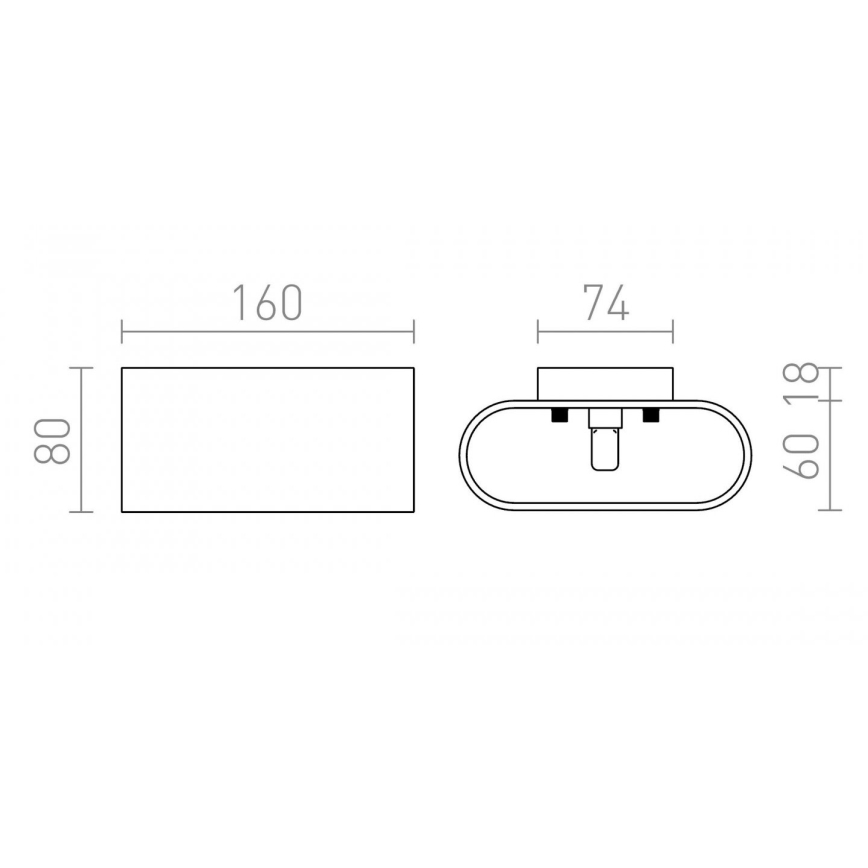 RED - Design Rendl - R12743 - Seinavalgusti MARIO 1xG9/33W/230V