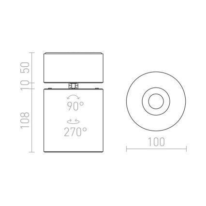 RED - Design Rendl - R12839 - LED Kohtvalgusti CONDU LED/20W/230V valge