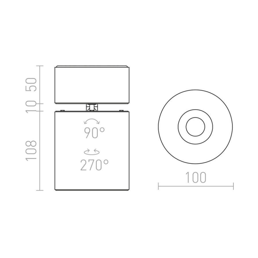 RED - Design Rendl - R12840 - LED Kohtvalgusti CONDU LED/20W/230V must