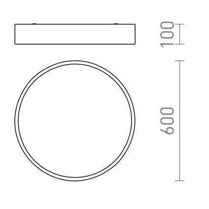 RED - Design Rendl - R13333 - LED Laevalgusti MEZZO LED/60W/230V must