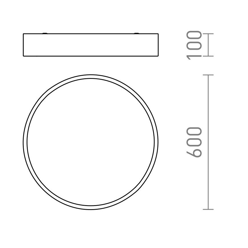 RED - Design Rendl - R13333 - LED Laevalgusti MEZZO LED/60W/230V must