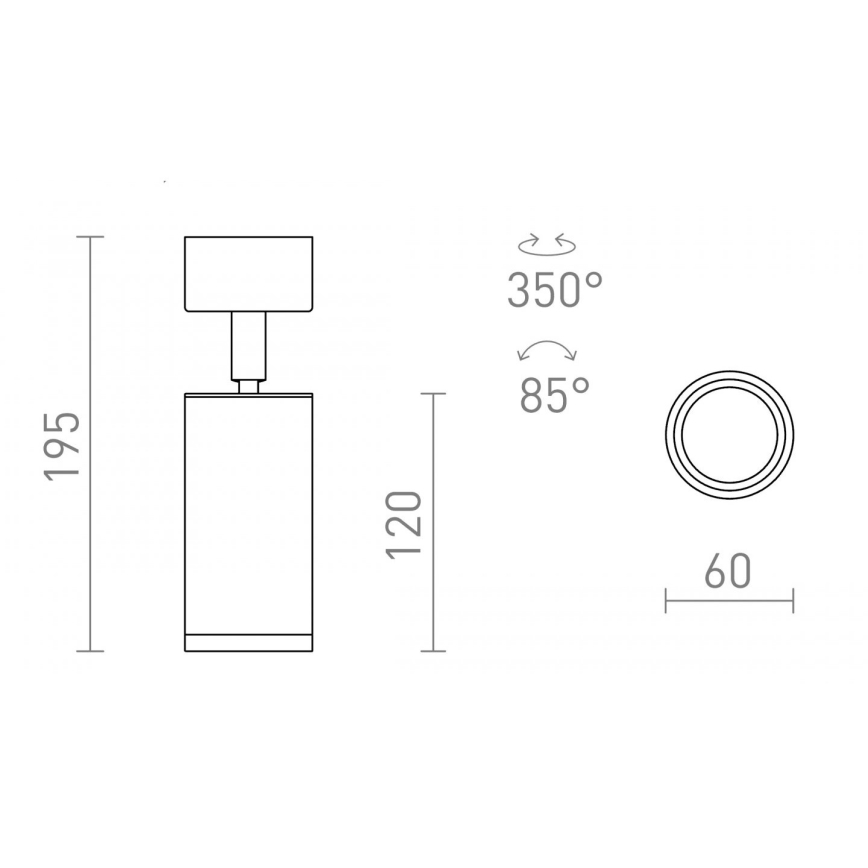 RED - Design Rendl - R13363 - Kohtvalgusti BELENOS 1xGU10/9W/230V