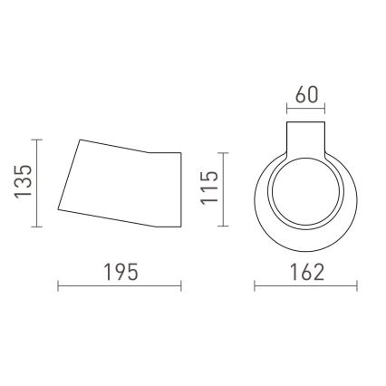 RED - Design Rendl - R13520 - Seinavalgusti BENITA 1xE14/25W/230V