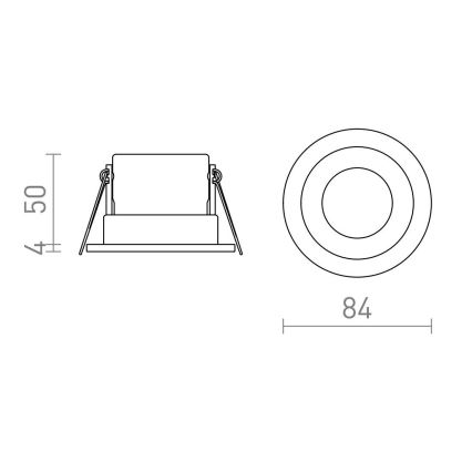 RED - Design Rendl - R13602 - LED Vannitoa süvistatav valgusti BELLA LED/11W/230V IP65