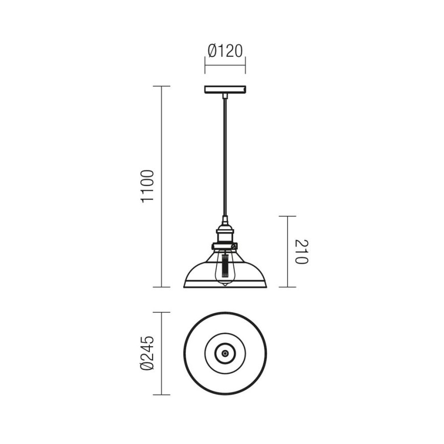 Redo 01-1002 - Lühter SAVILLE 1xE27/42W/230V