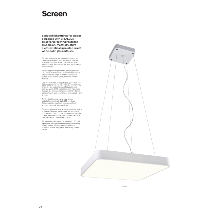 Redo 01-1124 - LED Lühter SCREEN LED/48W/230V 3000K
