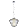 Redo 01-1139 - Ripplühter kaablil FUSION 1xE27/42W/230V läbimõõt 30 cm läikiv kroom/suitsune klaas