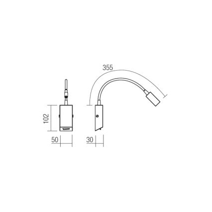 Redo 01-1193 - LED Paindlik väike lamp HELLO LED/3W/230V valge