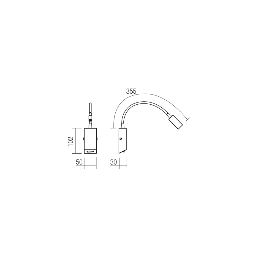 Redo 01-1193 - LED Paindlik väike lamp HELLO LED/3W/230V valge