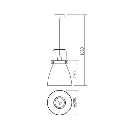 Redo 01-1275 - Lühter ARNE 1xE27/42W/230V hall