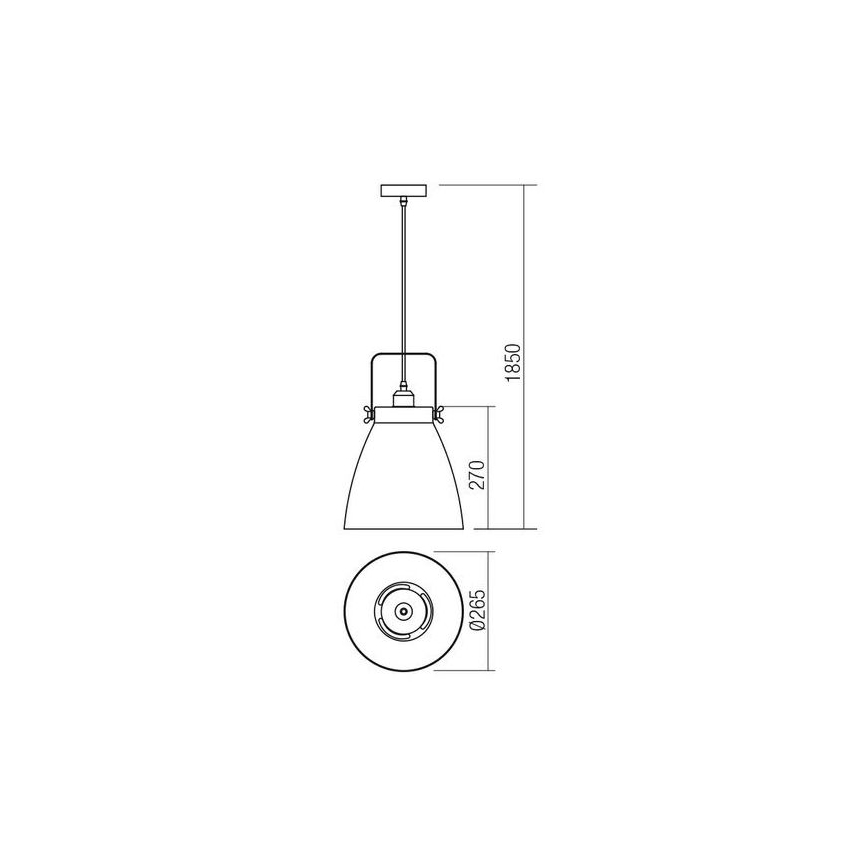 Redo 01-1275 - Lühter ARNE 1xE27/42W/230V hall