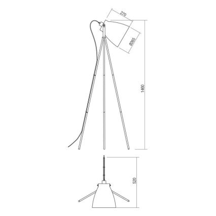 Redo 01-1276 - Põrandalamp ARNE 1xE27/42W/230V must