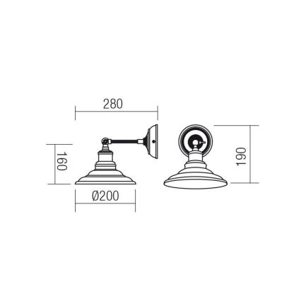 Redo 01-1289 - Seinavalgusti SPINNER 1xE27/42W/230V