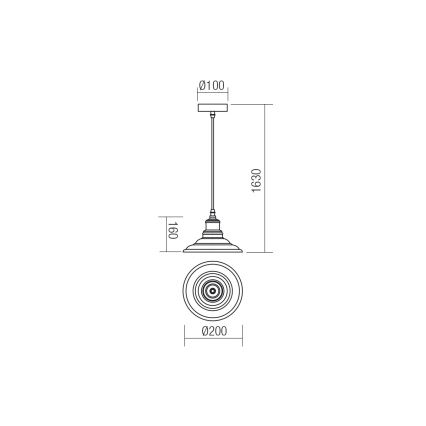 Redo 01-1292 - Lühter SPINNER 1xE27/42W/230V