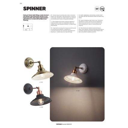 Redo 01-1293 - Lühter SPINNER 1xE27/42W/230V