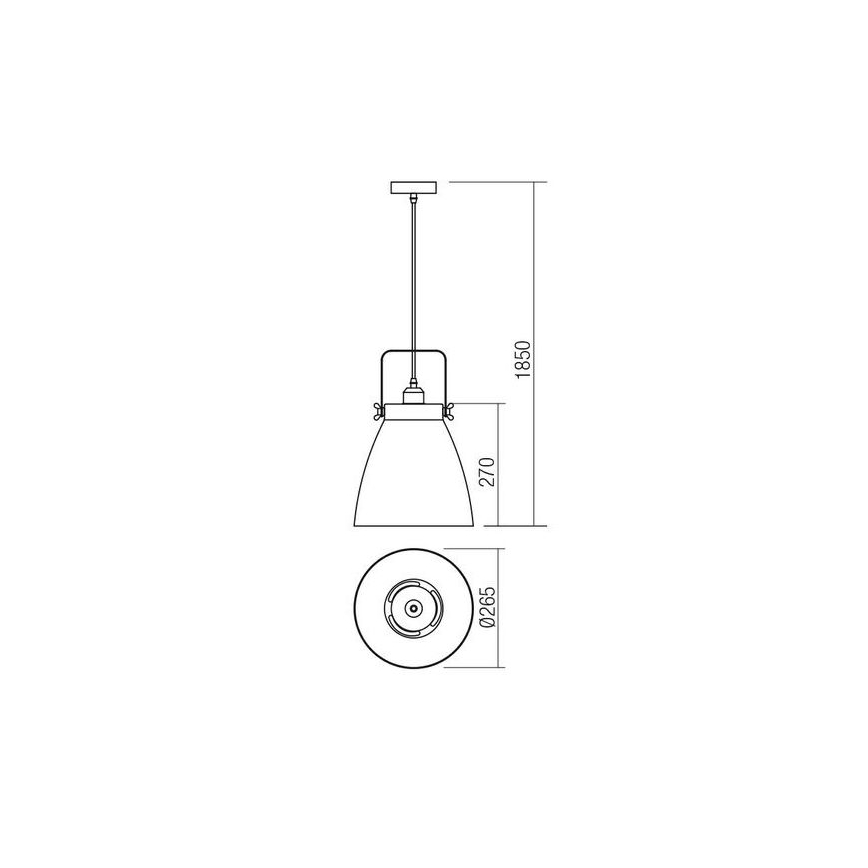 Redo 01-1311 - Lühter ARNE 1xE27/42W/230V valge