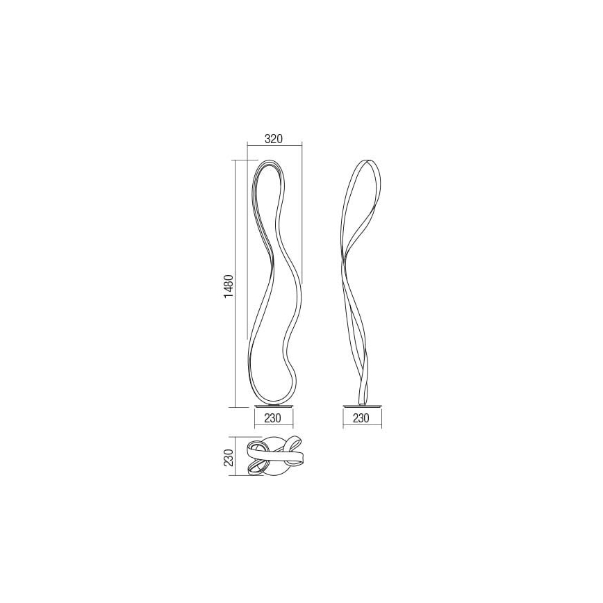 Redo 01-1417 - LED Hämardatav põrandalamp NUBO 1xLED/35W/230V valge
