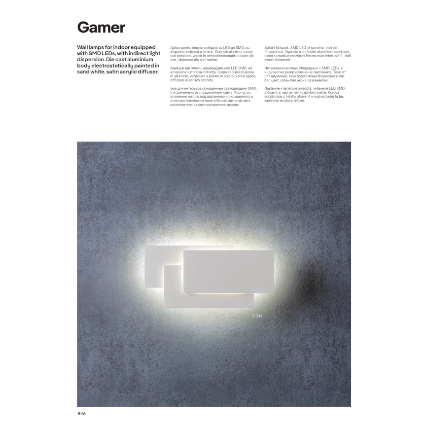 Redo 01-1445 - LED seinavalgusti GAMER LED/12W/230V