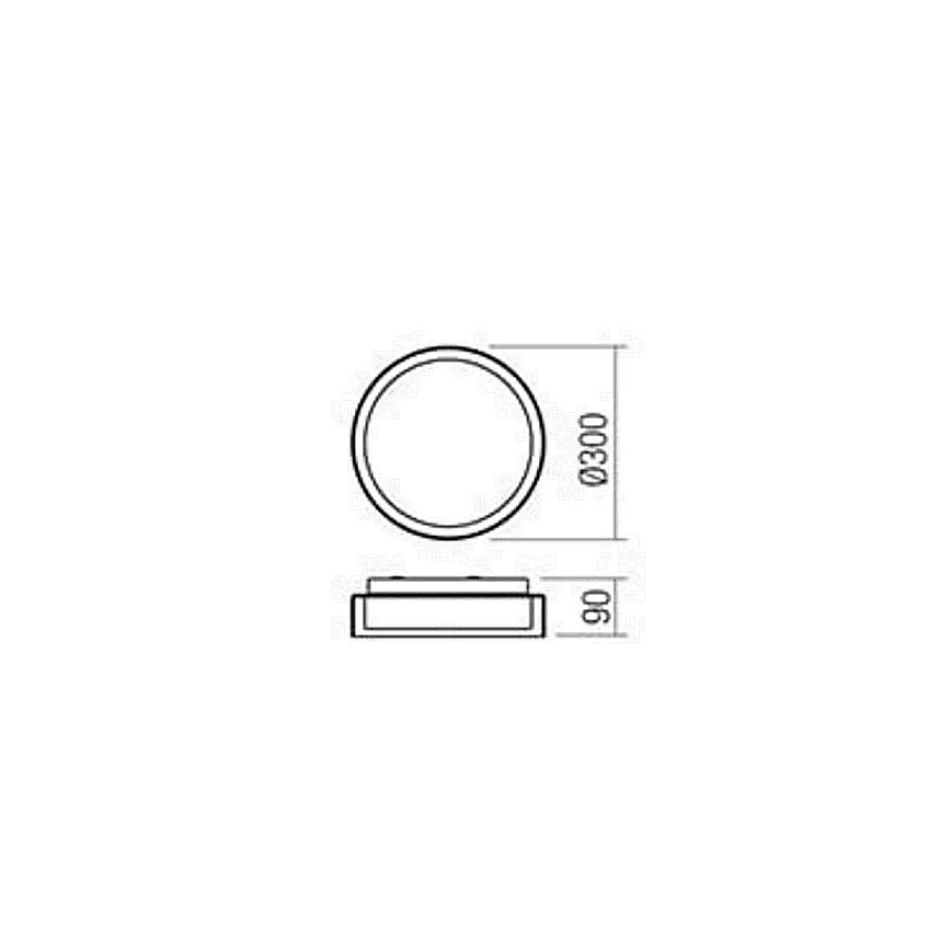 Redo 01-1453 - LED Laevalgusti vannituppa NAJI LED/12W/230V d. 30 cm IP44