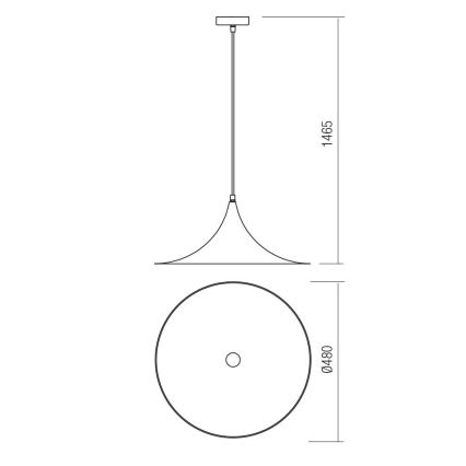 Redo 01-1456 - Lühter WIZ 1xE27/42W/230V messing