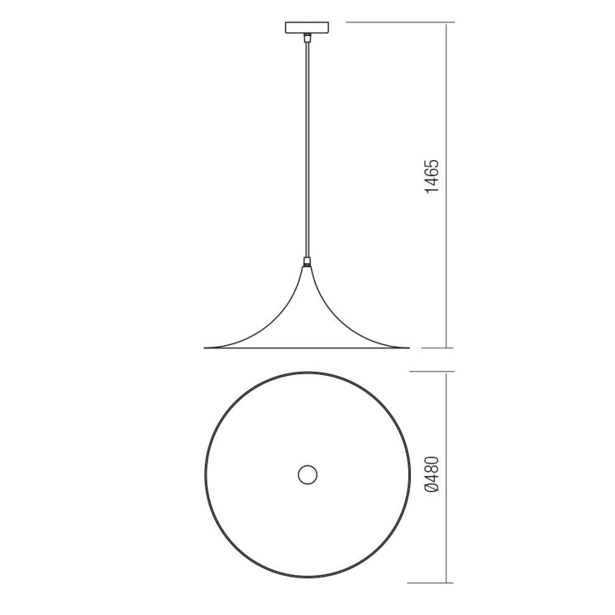 Redo 01-1456 - Lühter WIZ 1xE27/42W/230V messing