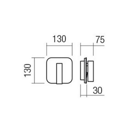 Redo 01-1491 - LED seinavalgusti QUDA LED/6W/230V + LED/3W CRI 90 valge