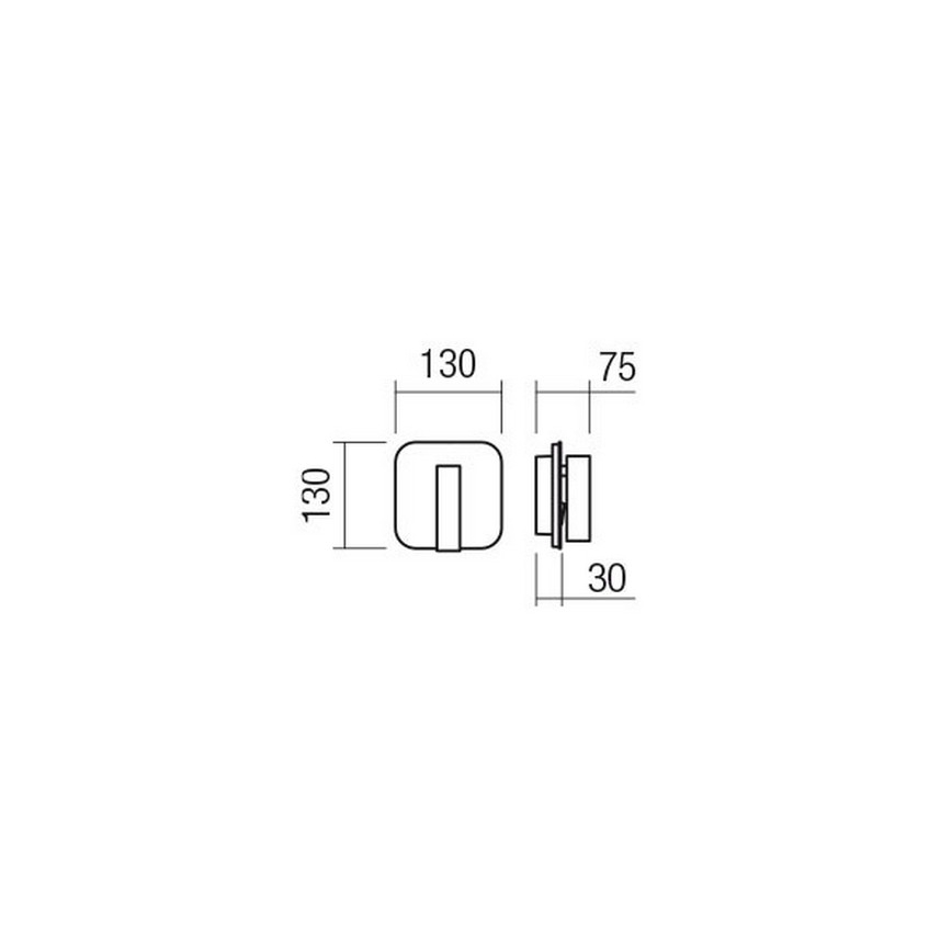 Redo 01-1491 - LED seinavalgusti QUDA LED/6W/230V + LED/3W CRI 90 valge