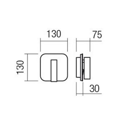 Redo 01-1492 - QUDA LED-seinavalgusti LED/6W/230V + LED/3W CRI 90 USB must