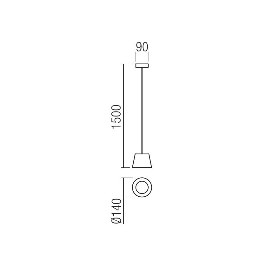Redo 01-1495 - LED-ripplühter kaablil LOLLI LED/6W/230V, läbimõõt 14 cm, valge