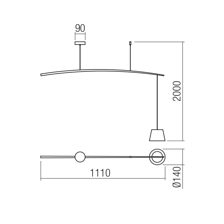 Redo 01-1497 - LED Lühter LOLLI LED/6W/230V valge