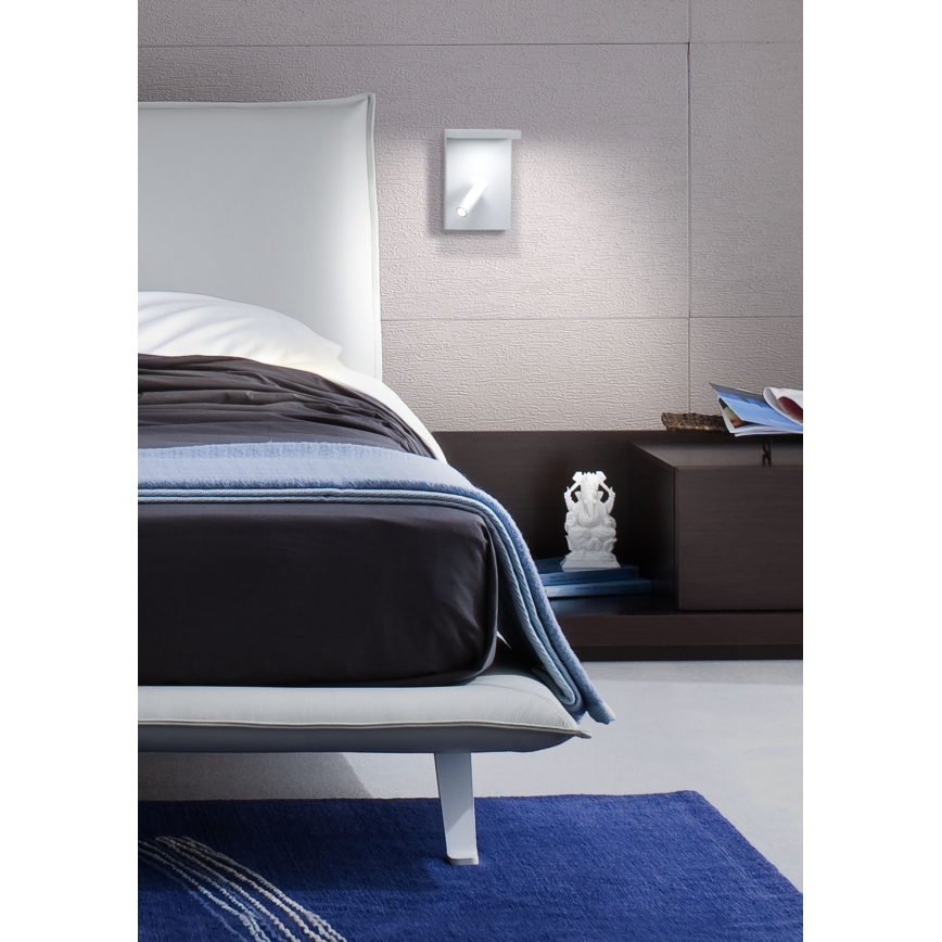 Redo 01-1499 - LED Kohtvalgusti seinale AGOS LED/6W/230V + LED/3,2W USB valge