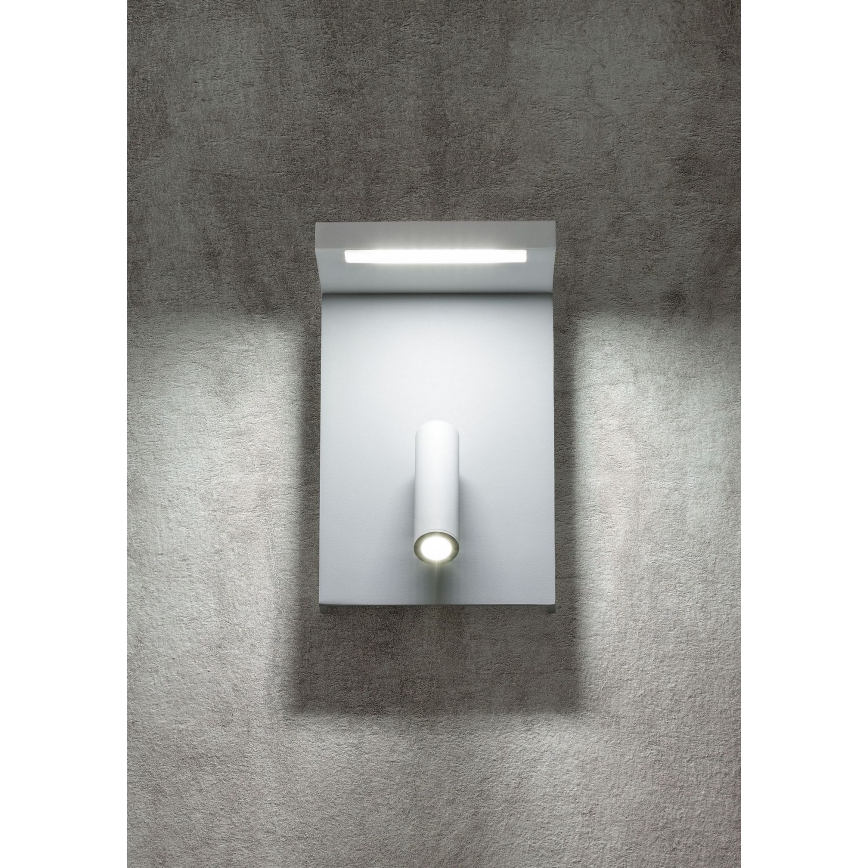 Redo 01-1499 - LED Kohtvalgusti seinale AGOS LED/6W/230V + LED/3,2W USB valge