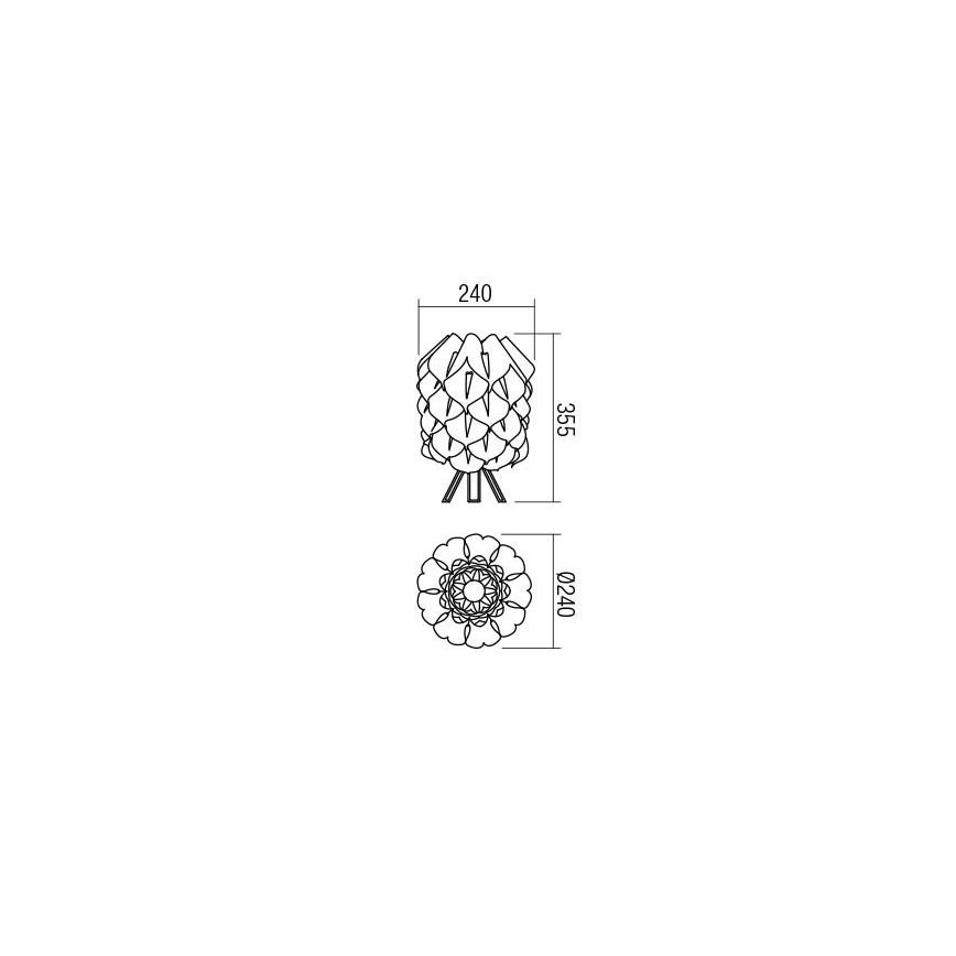 Redo 01-1523 - Laualamp INBO 1xE27/28W/230V valge